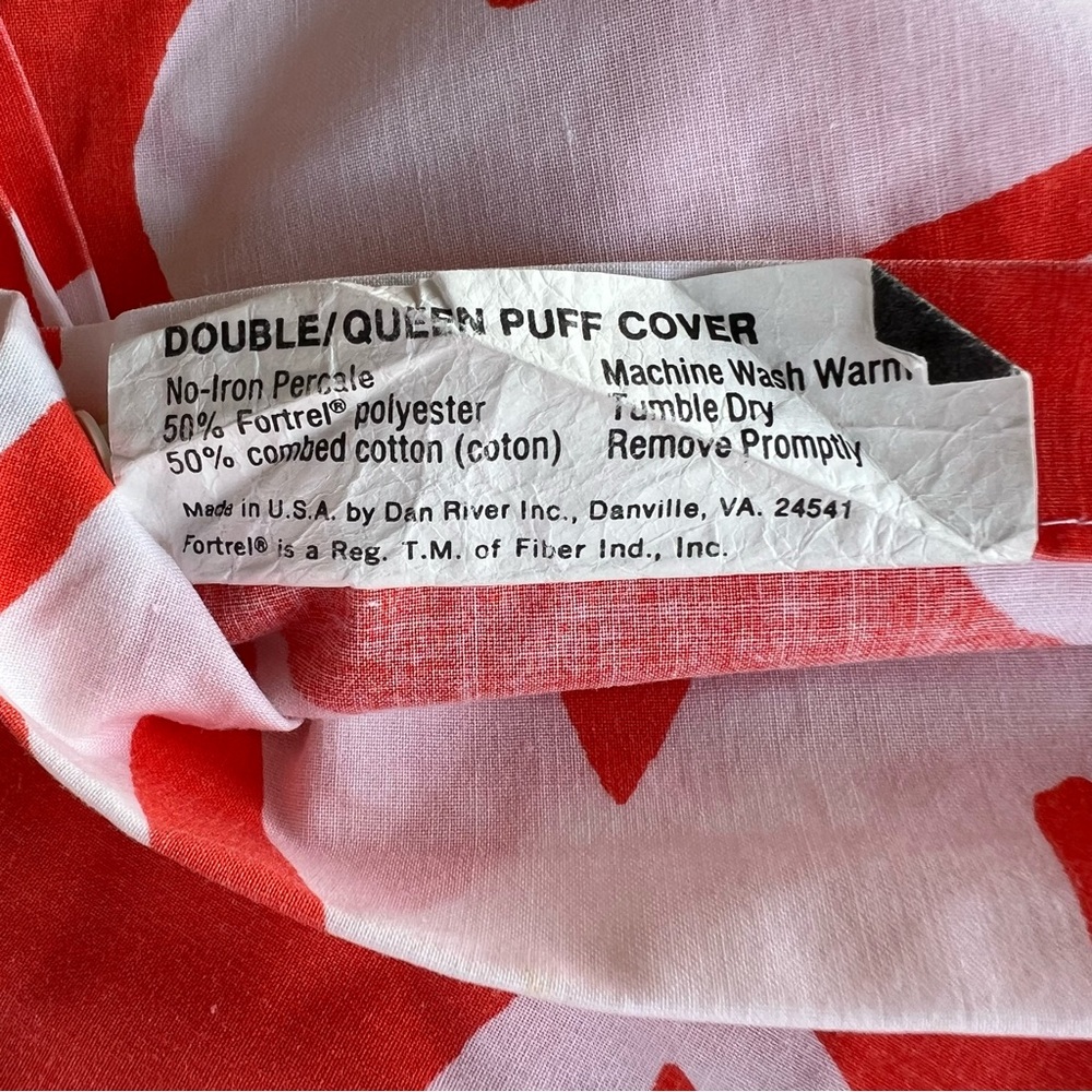 Marimekko Orange and White Floral Duvet Cover - Picture 8 of 12